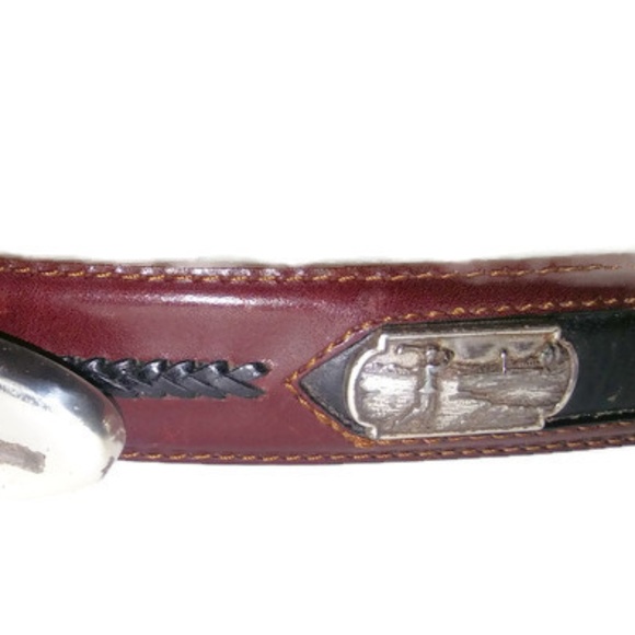 Onxy Burgundy and Black Belt Size 44" Long - Picture 8 of 8
